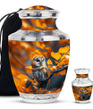 Owl Theme Large Urn With 1 Keepsake Urn
