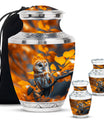 Owl Theme Large Urn With 2 Keepsake Urn