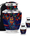 Owl Theme Large Urn With 2 Keepsake Urn
