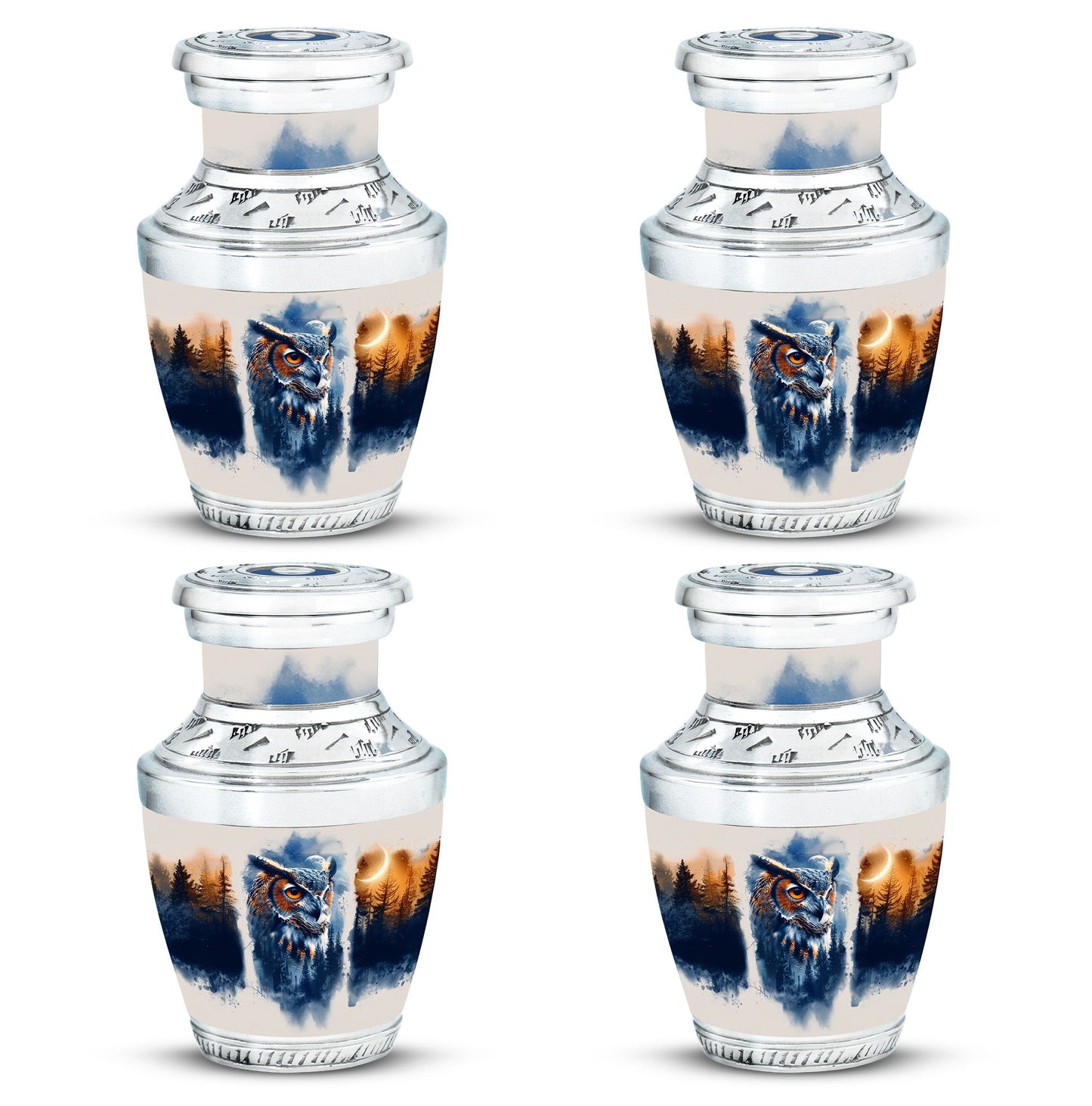 Owl Theme 3 Inch Keepsake Pack of 4