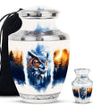 Owl Theme Large Urn With 1 Keepsake Urn