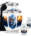 Owl Theme Large Urn With 2 Keepsake Urn