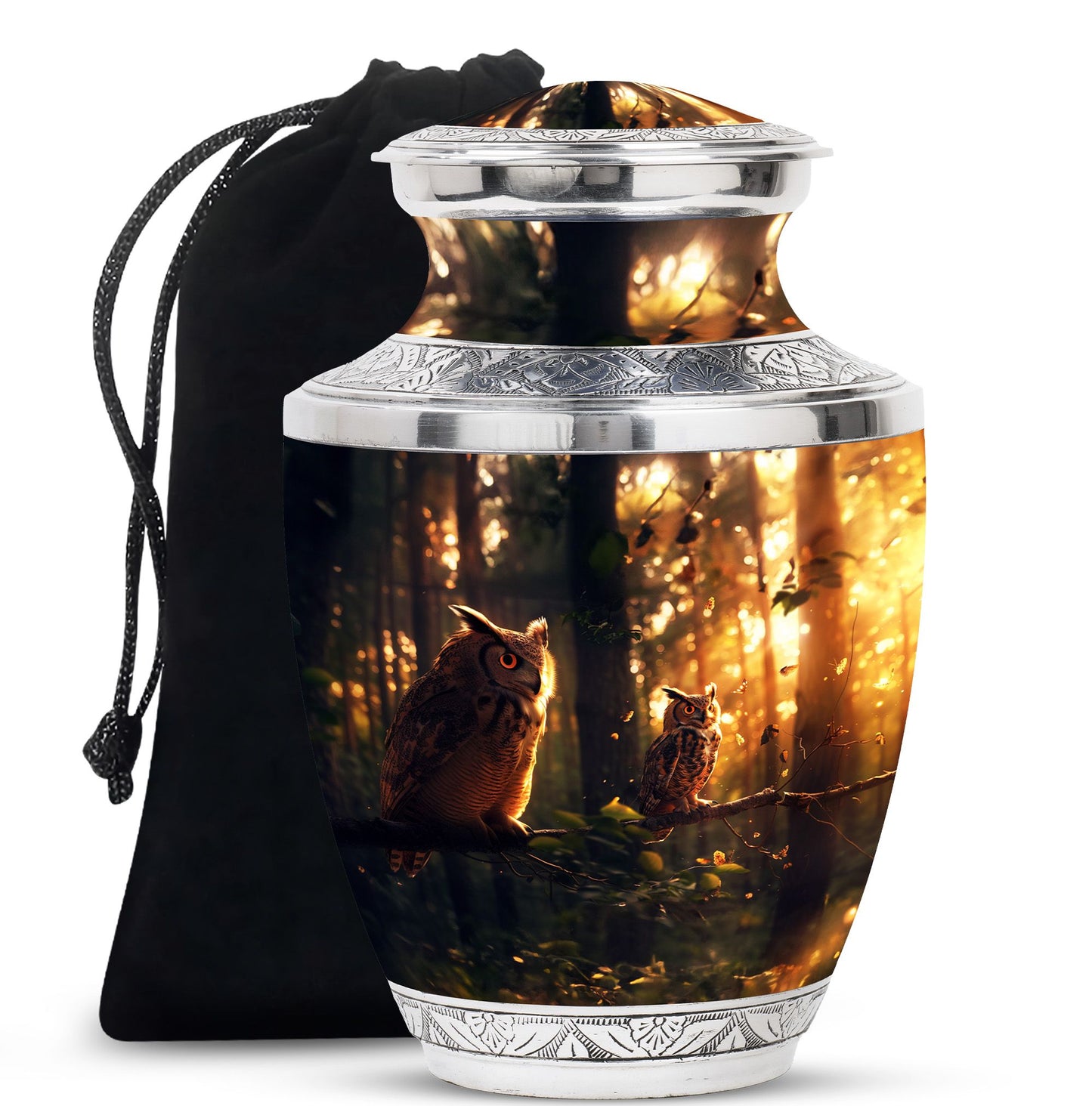 Owl Theme Large Urn 10 Inch