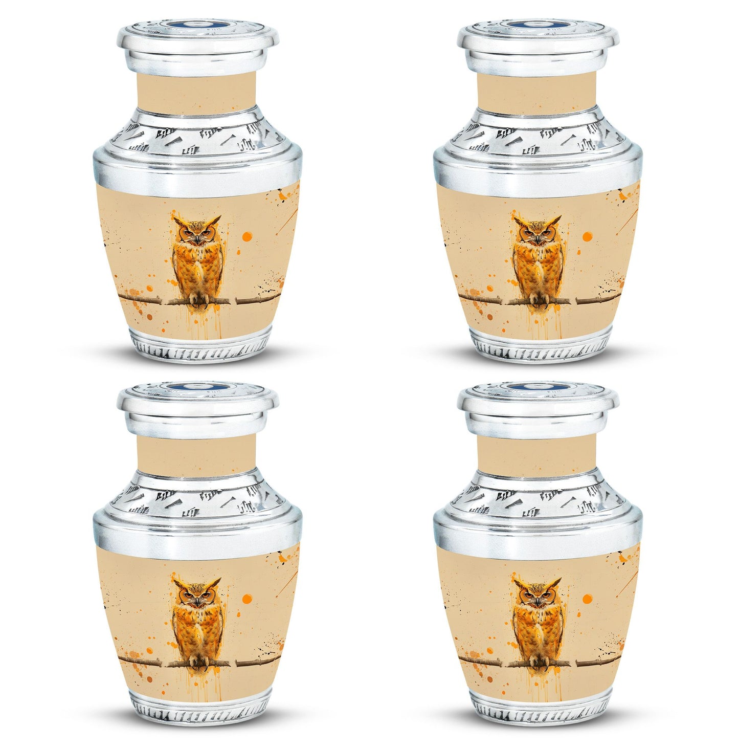 Owl Theme 3 Inch Keepsake Pack of 4