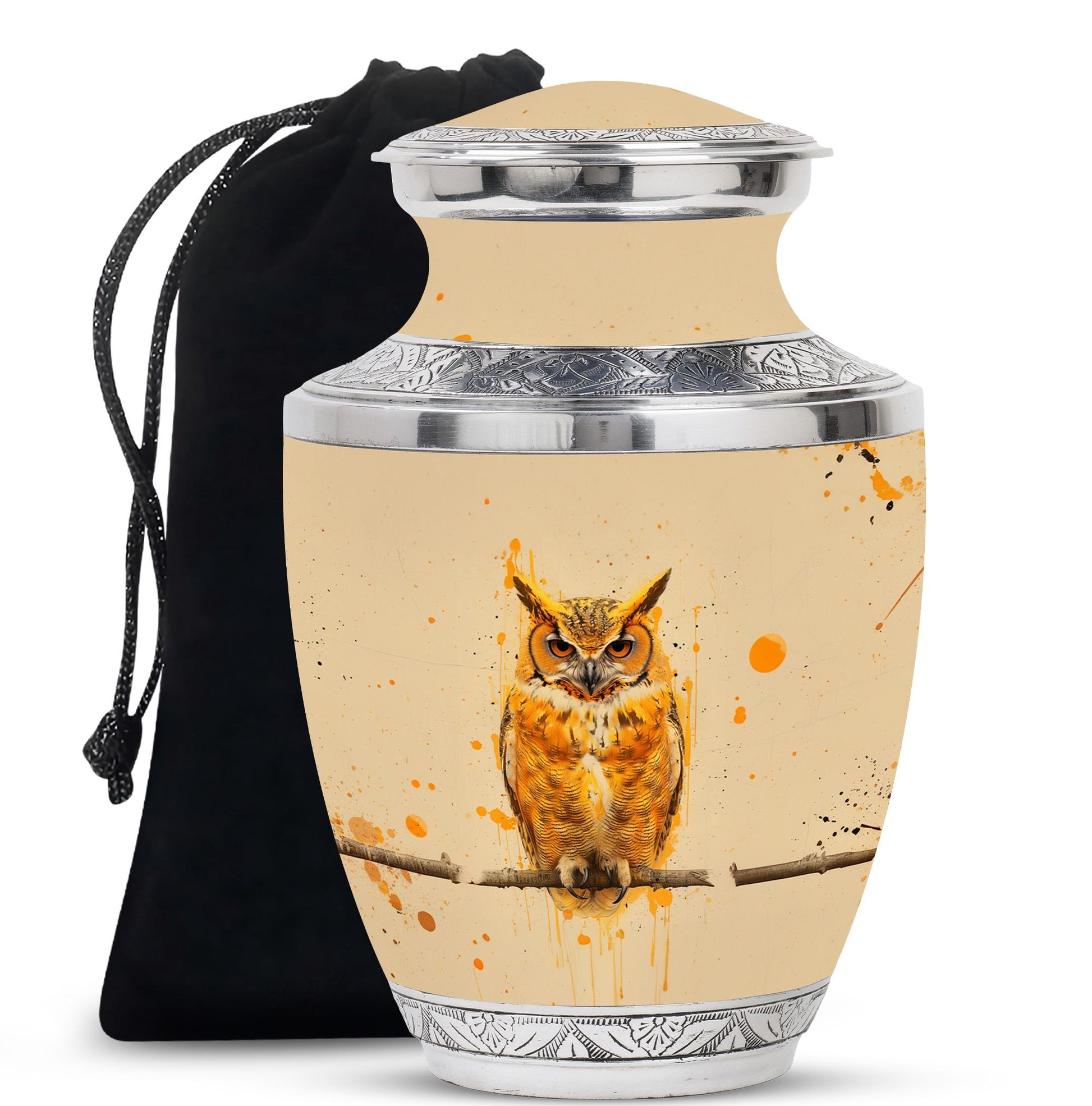 Owl Theme Large Urn 10 Inch