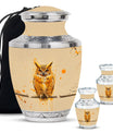Owl Theme Large Urn With 2 Keepsake Urn