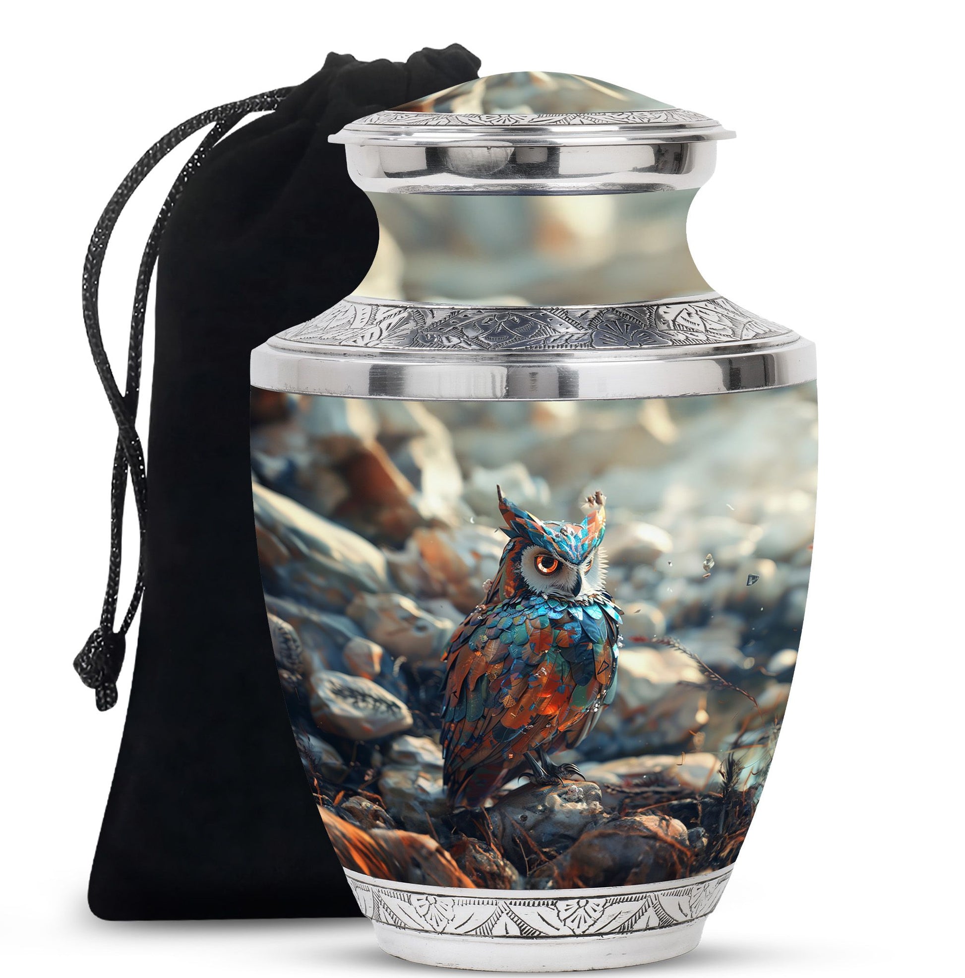 Owl Theme Large Urn 10 Inch