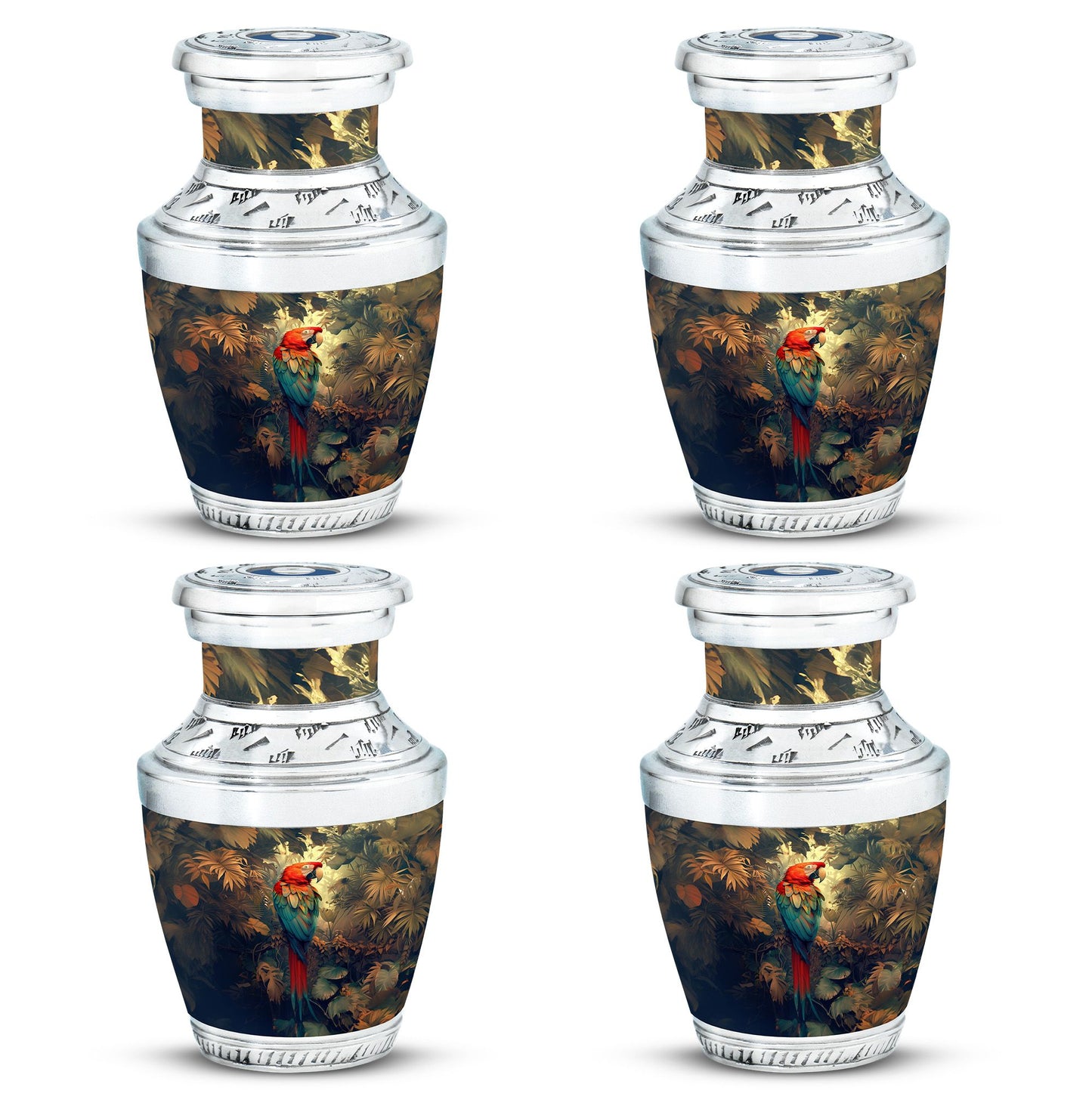 Macaw Parrot Theme 3 Inch Keepsake Pack of 4