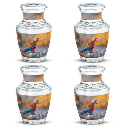 Macaw Parrot Theme 3 Inch Keepsake Pack of 4