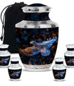 Eagle Theme Large Urn With 4 Keepsake Urn