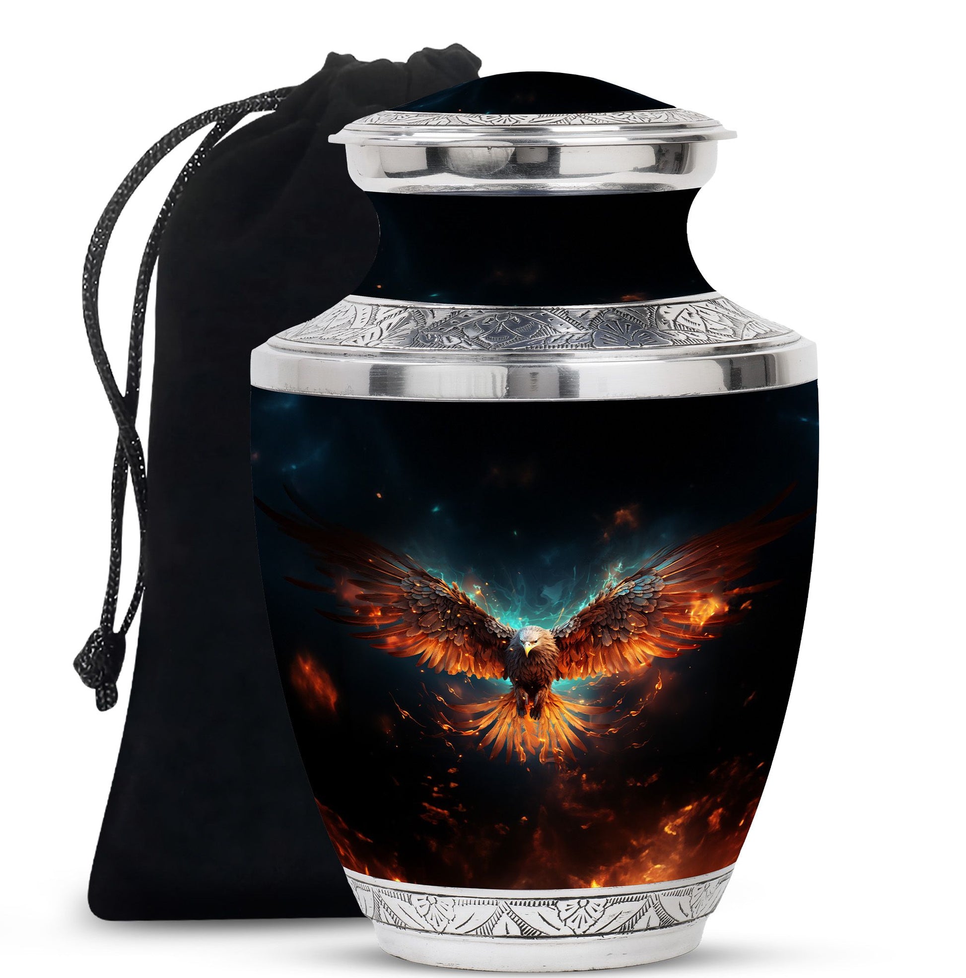 Eagle Theme Large Urn 10 Inch