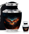 Eagle Theme Large Urn With 1 Keepsake Urn