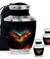 Eagle Theme Large Urn With 2 Keepsake Urn