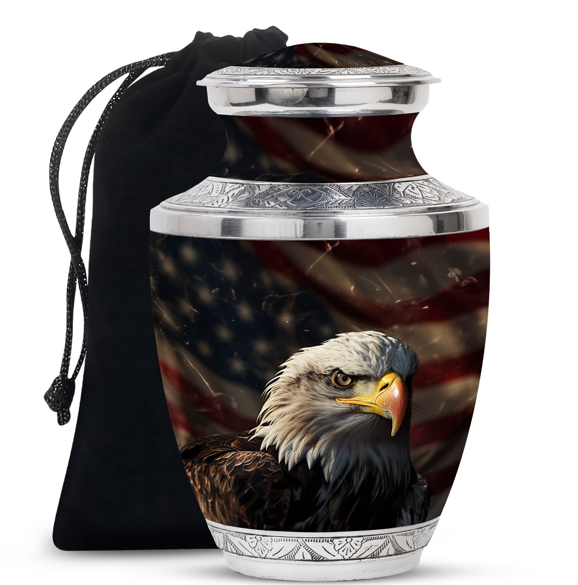 Eagle Theme Large Urn 10 Inch