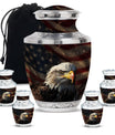 Eagle Theme Large Urn With 4 Keepsake Urn