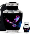Eagle Theme Large Urn With 1 Keepsake Urn
