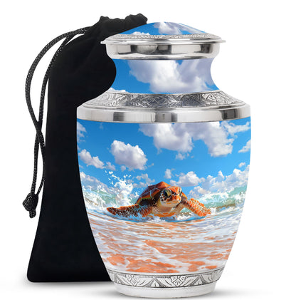 Turtle Theme Large Urn 10 Inch