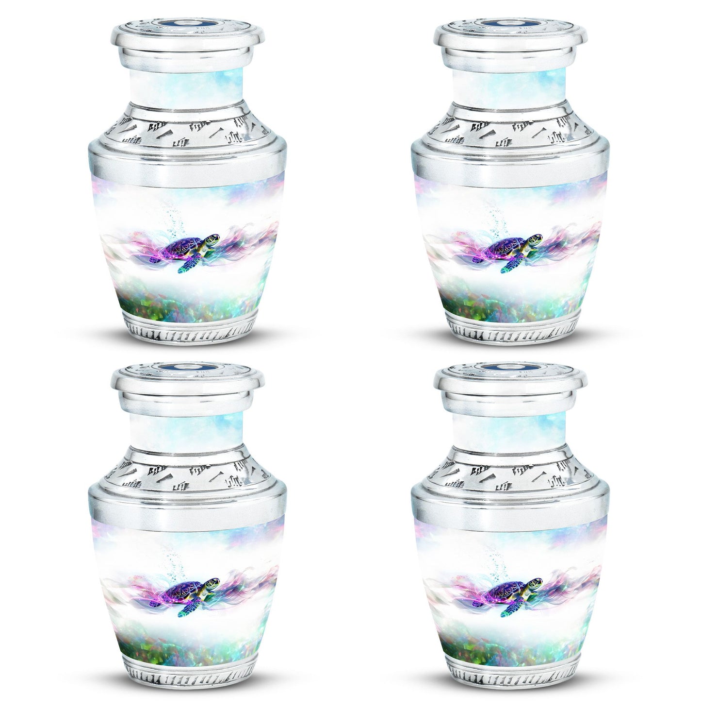 Turtle Theme 3 Inch Keepsake Pack of 4