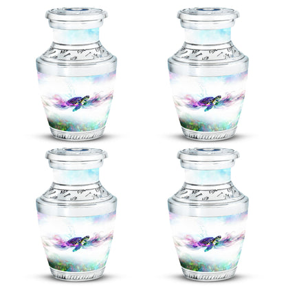 Turtle Theme 3 Inch Keepsake Pack of 4