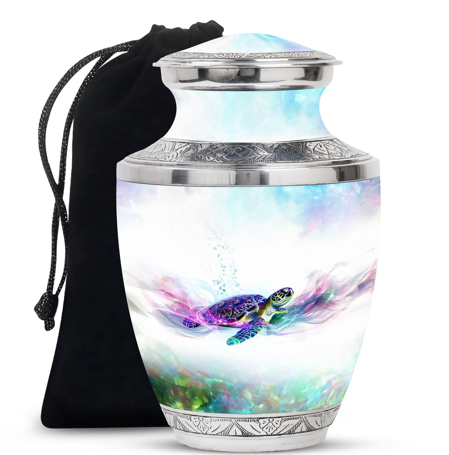 Turtle Theme Large Urn 10 Inch