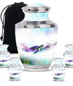 Turtle Theme Large Urn With 4 Keepsake Urn