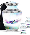 Turtle Theme Large Urn With 2 Keepsake Urn