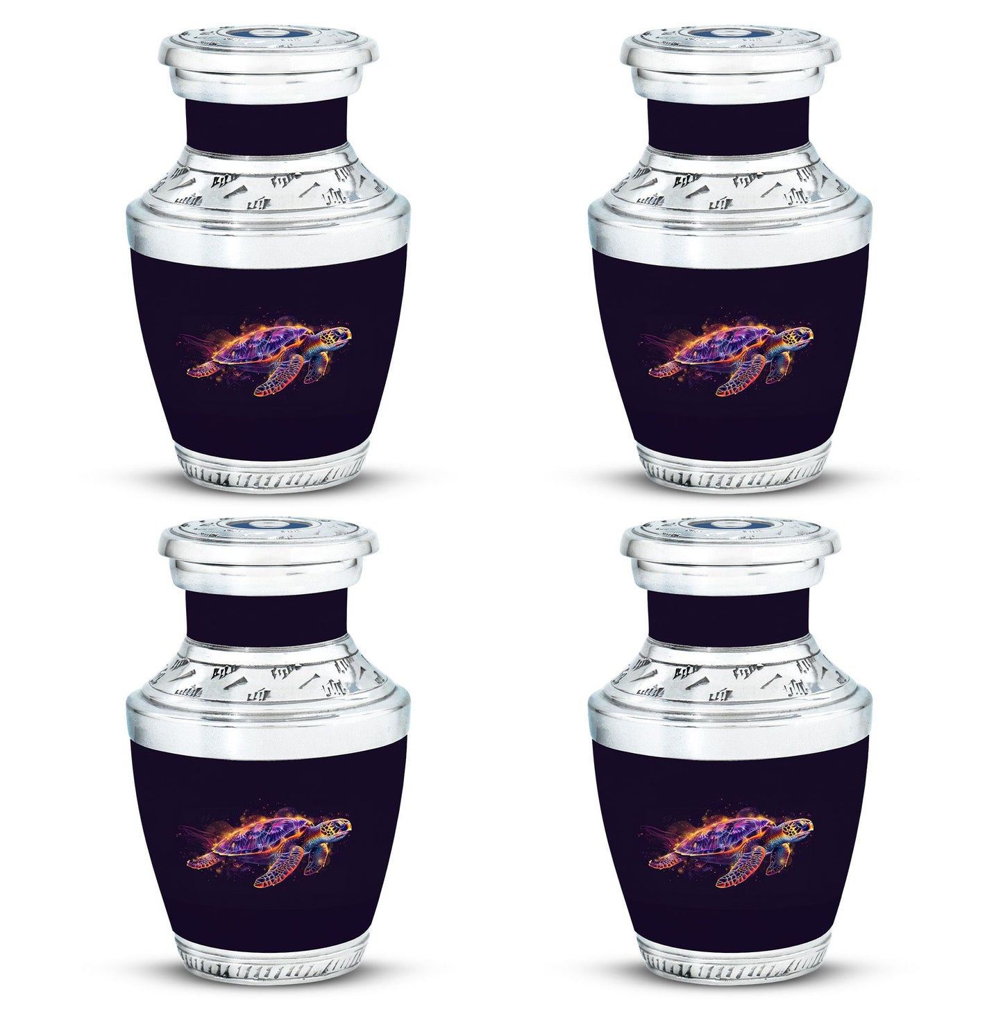 Turtle Theme 3 Inch Keepsake Pack of 4