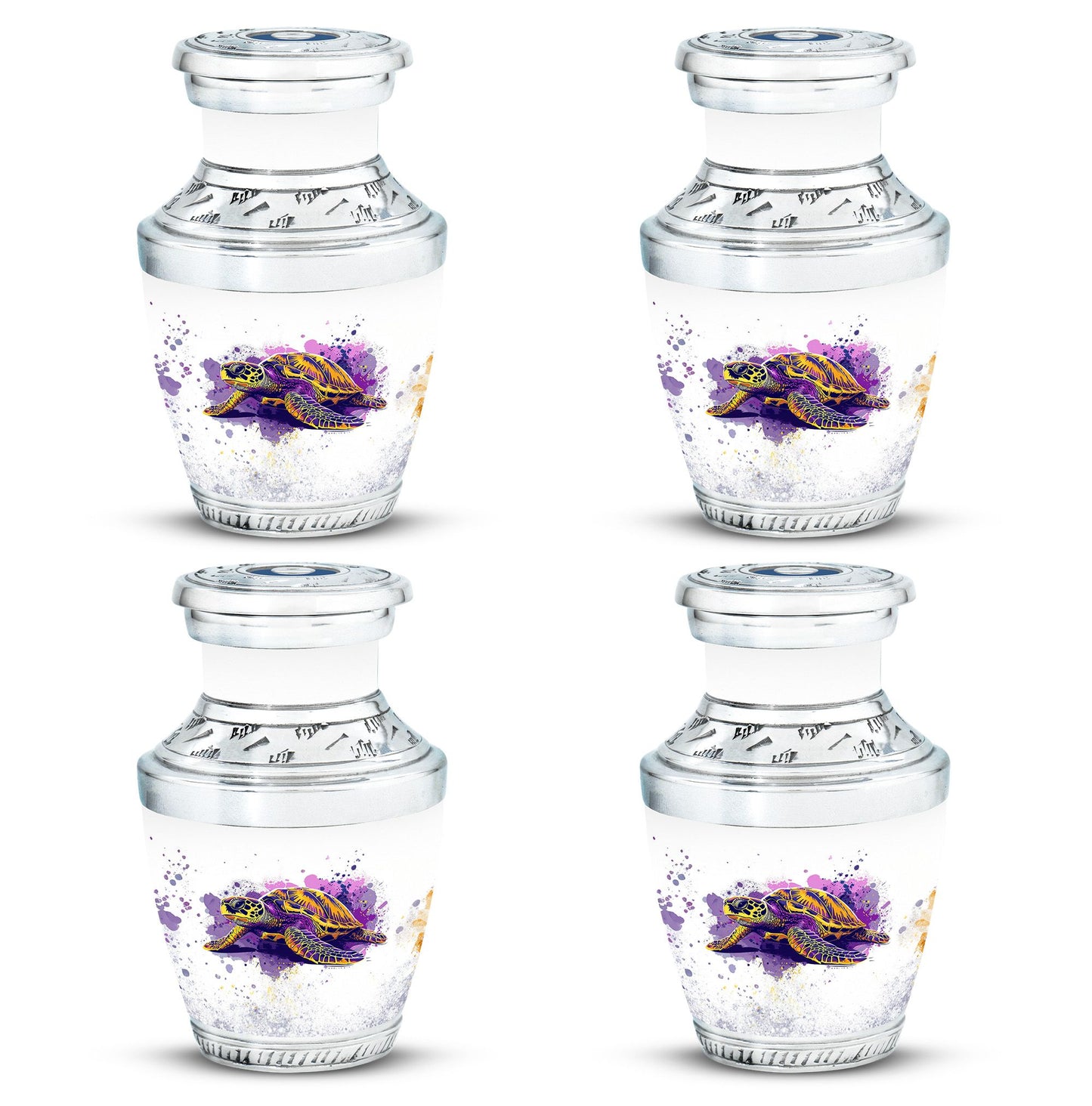 Turtle Theme 3 Inch Keepsake Pack of 4