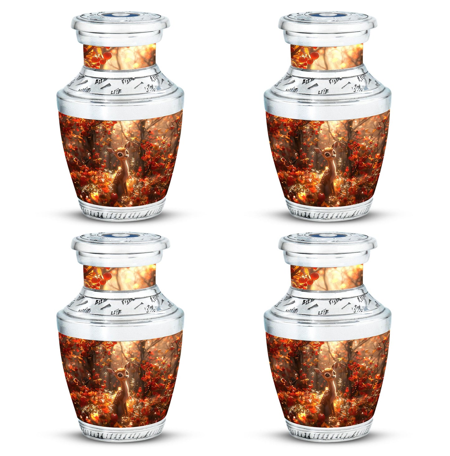 Deer Theme 3 Inch Keepsake Pack of 4