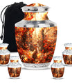 Deer Theme Large Urn With 4 Keepsake Urn