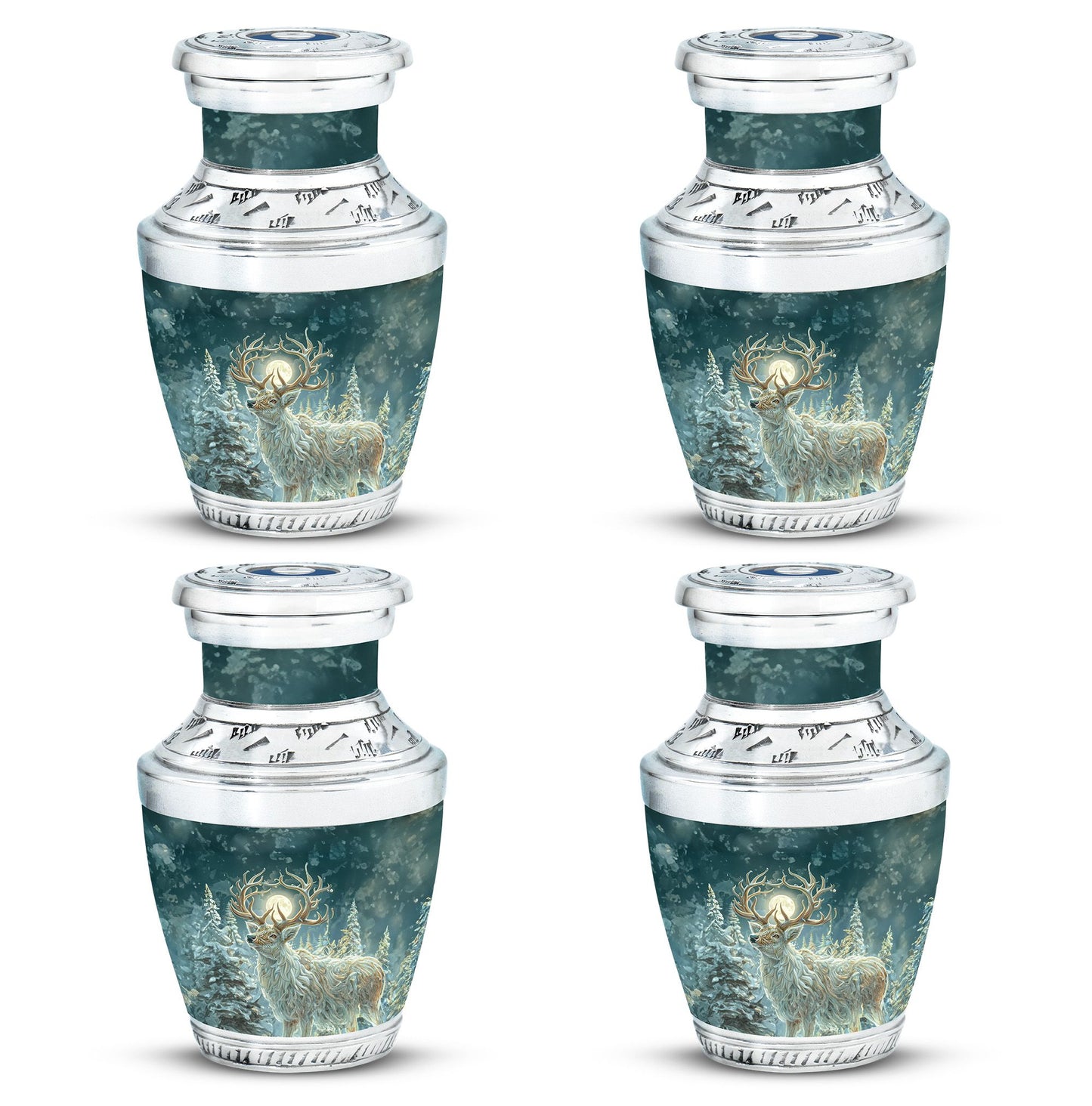 Deer Theme 3 Inch Keepsake Pack of 4