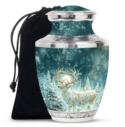 Deer Theme Large Urn 10 Inch
