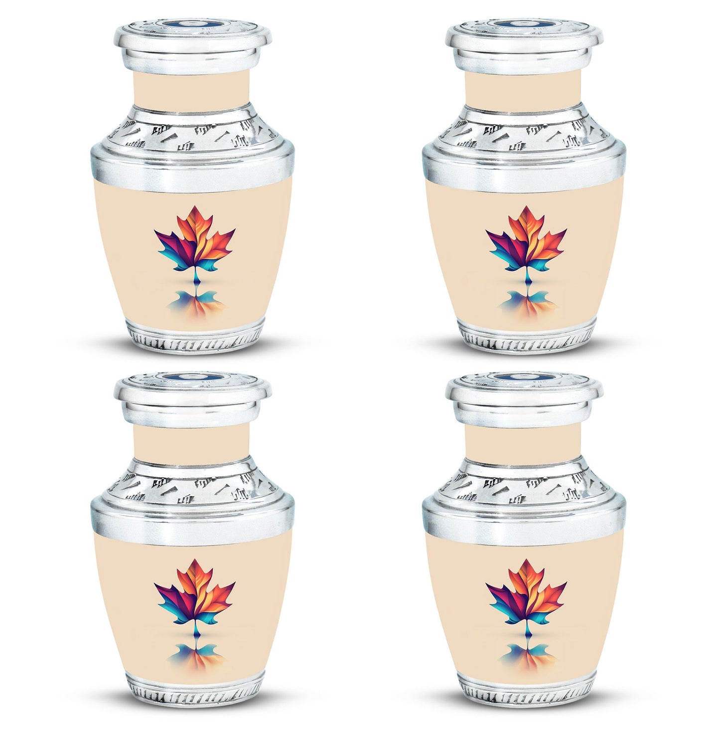 Mapple Leaf Theme 3 Inch Keepsake Pack of 4