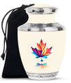 Mapple Leaf Theme Large Urn 10 Inch