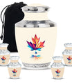 Mapple Leaf Theme Large Urn With 4 Keepsake Urn