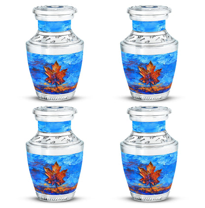 Mapple Leaf Theme 3 Inch Keepsake Pack of 4