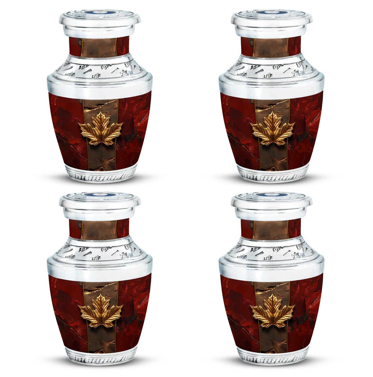 Mapple Leaf Theme 3 Inch Keepsake Pack of 4