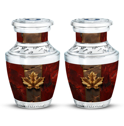 Mapple Leaf Theme 3 Inch Keepsake Pack of 2