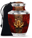 Mapple Leaf Theme Large Urn 10 Inch
