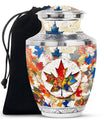 Mapple Leaf Theme Large Urn 10 Inch