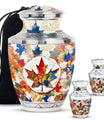 Mapple Leaf Theme Large Urn With 2 Keepsake Urn