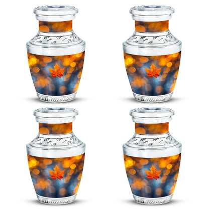 Mapple Leaf Theme 3 Inch Keepsake Pack of 4
