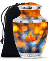 Mapple Leaf Theme Large Urn 10 Inch