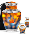 Mapple Leaf Theme Large Urn With 2 Keepsake Urn