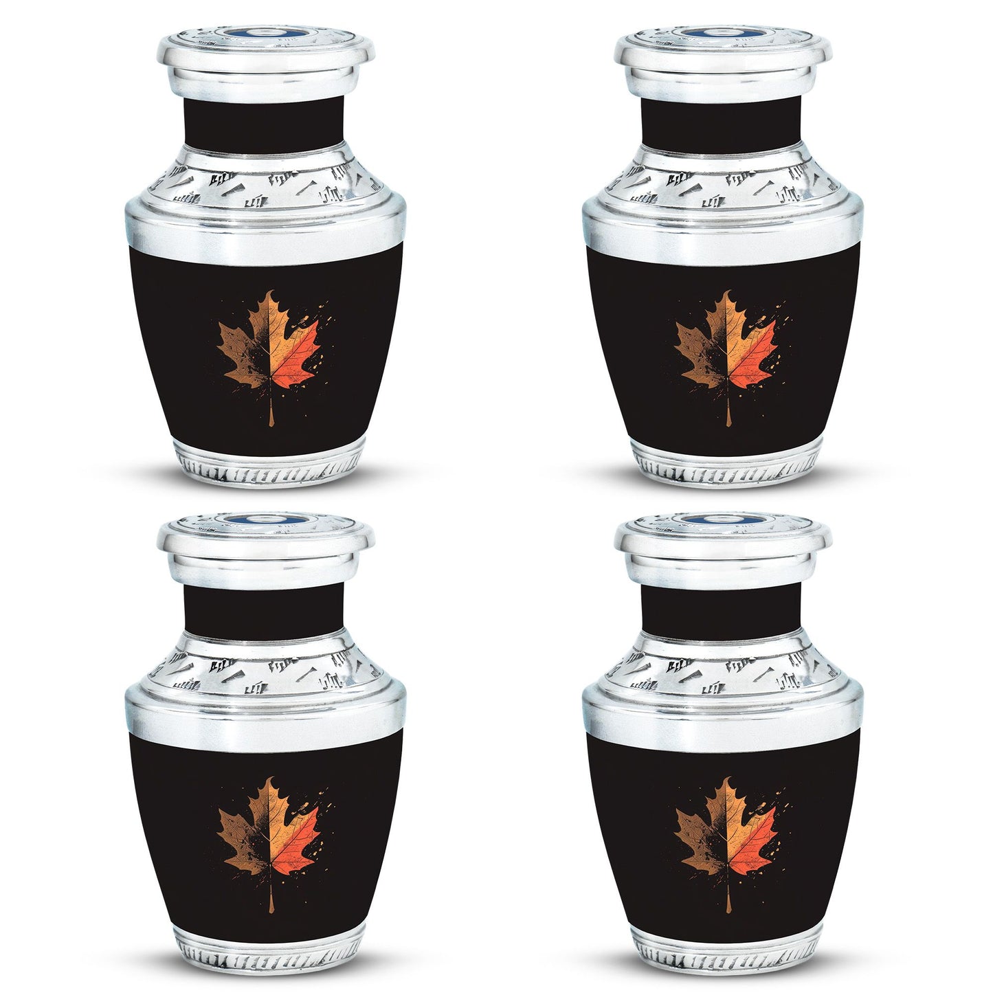 Mapple Leaf Theme 3 Inch Keepsake Pack of 4