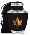 Mapple Leaf Theme Large Urn 10 Inch