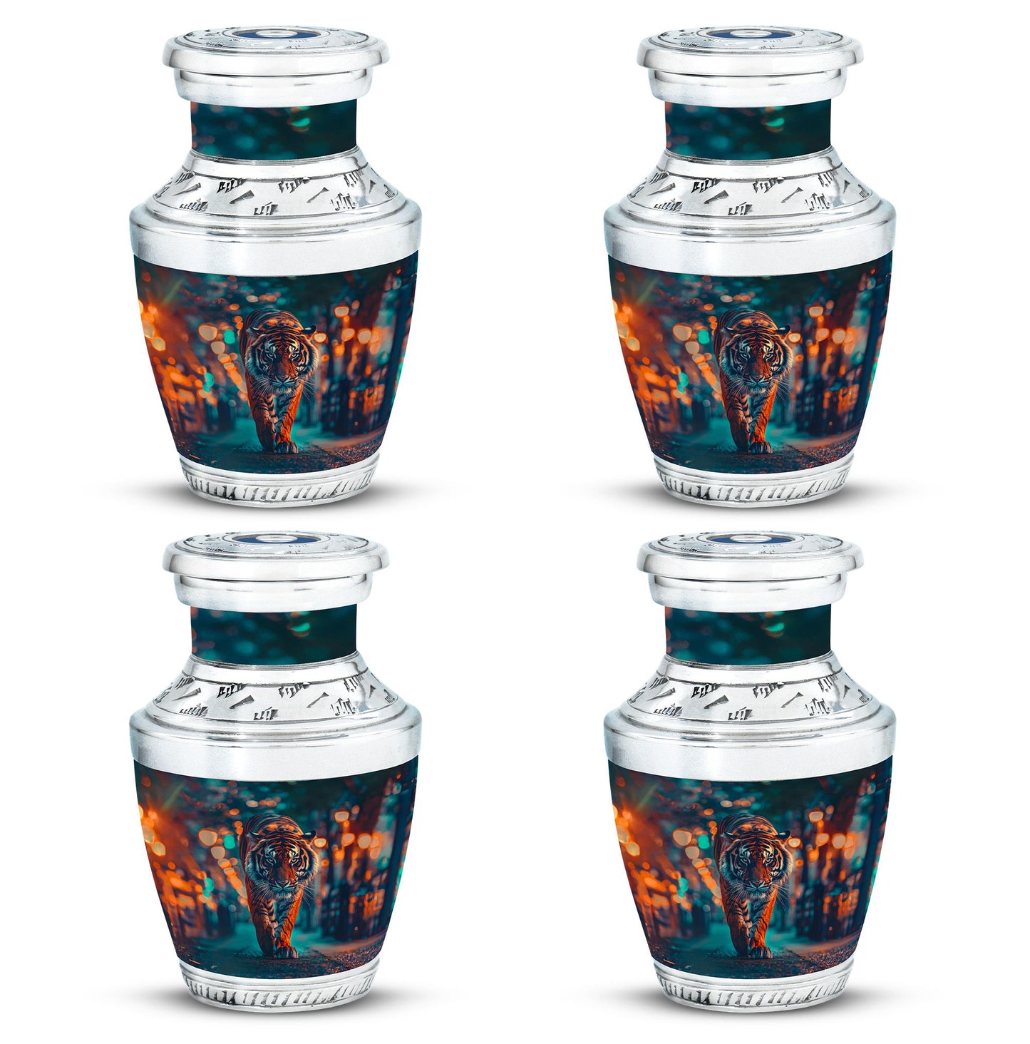 Tiger Theme 3 Inch Keepsake Pack of 4