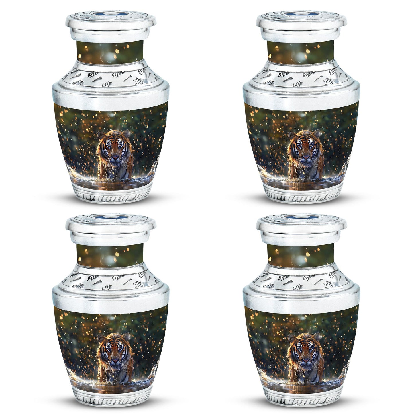 Tiger Theme 3 Inch Keepsake Pack of 4