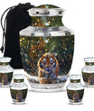 Tiger Theme Large Urn With 4 Keepsake Urn