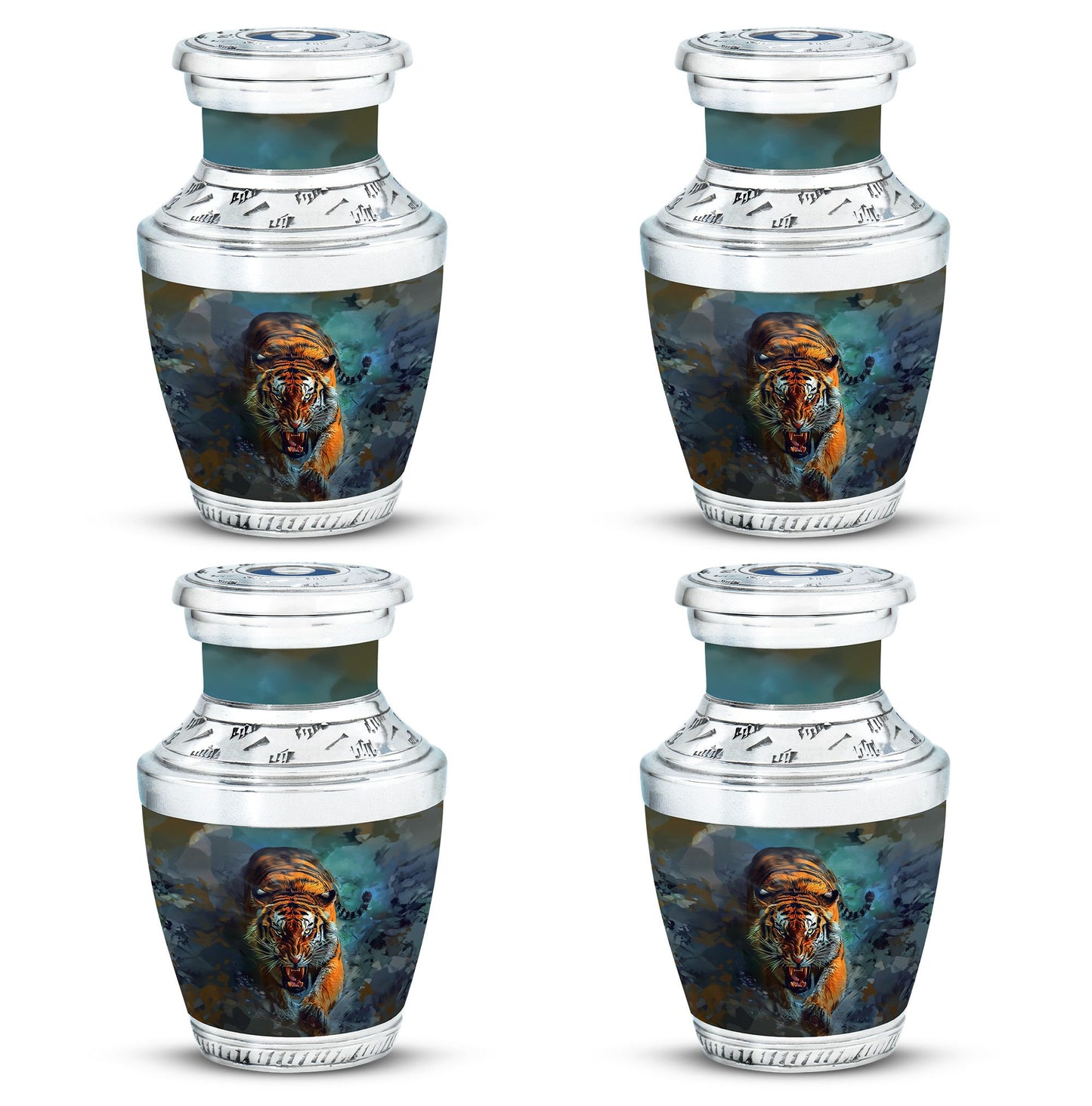 Tiger Theme 3 Inch Keepsake Pack of 4